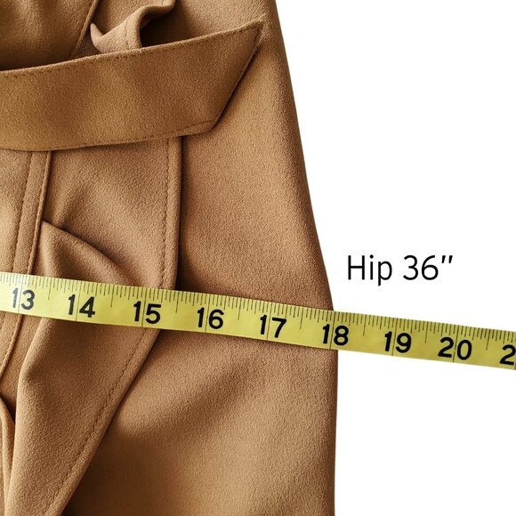 Calvin Klein NWT Career Dress Tulip Hem Tie Front Short Sleeve Deep Tan Size 4 - Picture 13 of 16